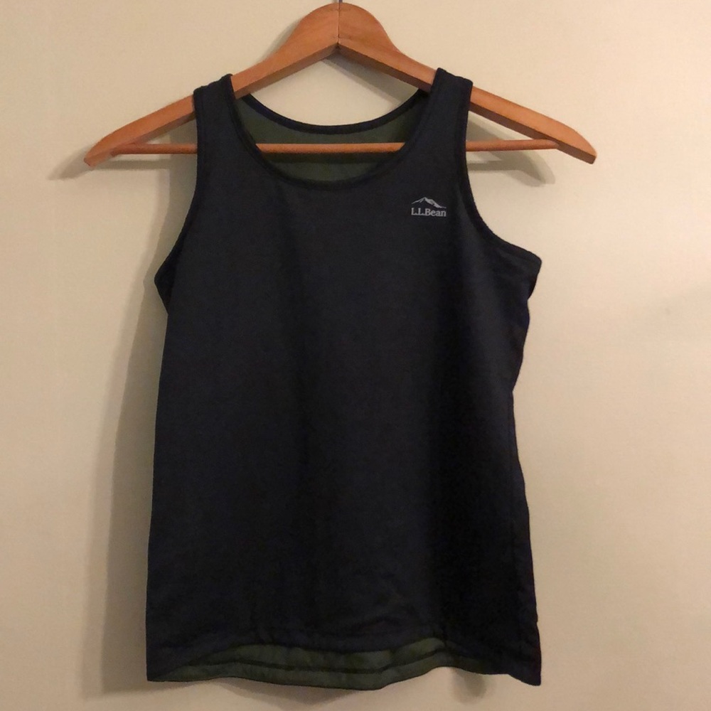 Black/Army Green L.L. Bean Racerback Tank